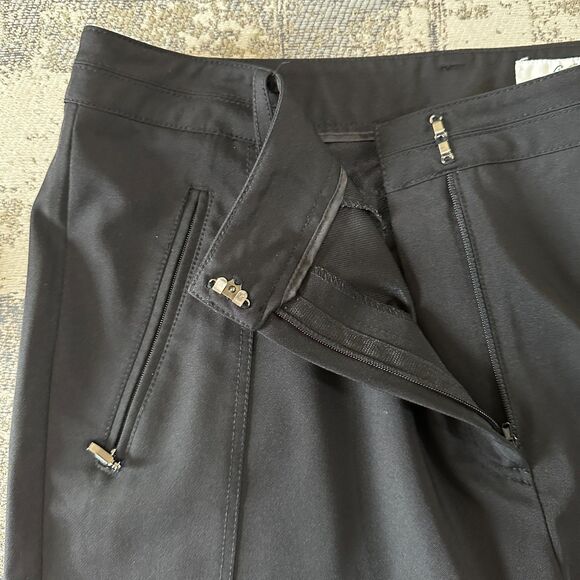 Crocodile Ladies Womens Pants Black Formal Dress Hook Smooth Soft size 32 x 26 - Picture 1 of 12